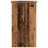 Стойка за компютърна кула с чекмедже старо дърво 35x45x77 см
