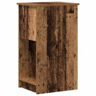 Стойка за компютърна кула с чекмедже старо дърво 35x45x77 см
