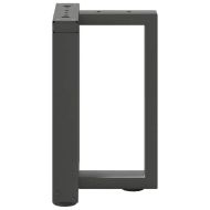 Крака за масичка за кафе, Т-образни, 2 бр., антрацит, 28x25x(42-43) см, стомана