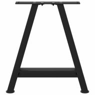 Крака за масичка за кафе, А-образни, 2 бр., черни, 50 x (42-43) см, стомана