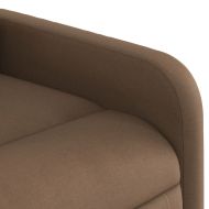 Изправящ реклайнер стол, кафяв, текстил