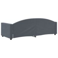 Кушетка, тъмносива, 80x200 см, кадифе