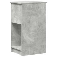 Стойка за компютърна кула с чекмедже бетонно сив 35x45x77 см