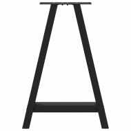 Крака за трапезна маса, А-образни, 2 бр., черни, 60 x (72-73) см, стомана