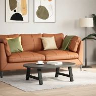 Крака за масичка за кафе, А-образни, 2 бр., черни, 60 x (30-31) см, стомана