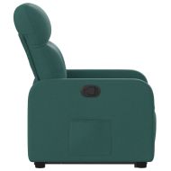 Изправящ реклайнер стол, тъмнозелен, текстил