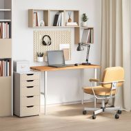 Плот за бюро, светлокафяв, 120x50x2,5см, дъб масив, правоъгълна