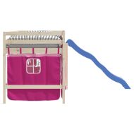 Завеси за високо детско легло, розови, полиестер