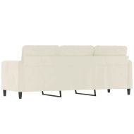 3-местен диван, кремав, 180 см, кадифе