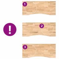 Плот на бюро 120x60x2,5 cm необработен масивен дъб правоъгълна