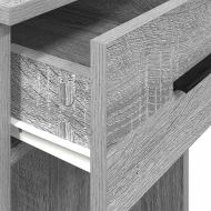 Стойка за компютърна кула с чекмедже сив сонома 35x45x77 см