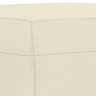 Комплект дивани от 4 части с възглавници кремав изкуствена кожа