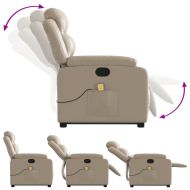 Изправящ масажен наклоняем стол, капучино, изкуствена кожа