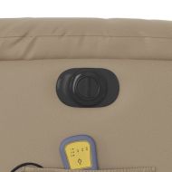 Електрически изправящ масажен реклайнер, капучино, еко кожа