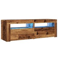ТВ шкаф с LED осветление, 120x35x40 см, инженерно дърво