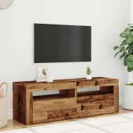 ТВ шкаф с LED осветление, 120x35x40 см, инженерно дърво