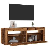 ТВ шкаф с LED осветление, 120x35x40 см, инженерно дърво