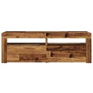 ТВ шкаф с LED осветление, 120x35x40 см, инженерно дърво