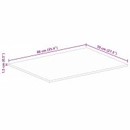 Плот за маса 90x70x1,5 см правоъгълен регенерирано дърво масив