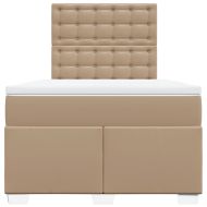 Боксспринг легло с матрак, капучино, 120x190 см, еко кожа