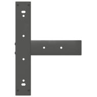 Крака за масичка за кафе, Т-образни, 2 бр., антрацит, 50x25x(42-43) см, стомана