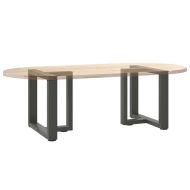 Крака за масичка за кафе, Т-образни, 2 бр., антрацит, 50x25x(42-43) см, стомана