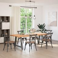 Крака за трапезна маса, А-образни, 2 бр., антрацит, 90x(72-73) см, стомана