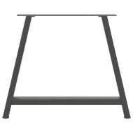 Крака за трапезна маса, А-образни, 2 бр., антрацит, 90x(72-73) см, стомана