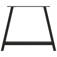 Крака за трапезарна маса, А-образни, 2 бр., черни, 90 x (72-73) см, стомана