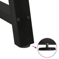 Крака за трапезарна маса, А-образни, 2 бр., черни, 90 x (72-73) см, стомана