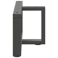 Крака за масичка за кафе, Т-образни, 2 бр., антрацит, 70x25x(30-31) см, стомана