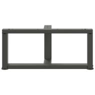 Крака за масичка за кафе, Т-образни, 2 бр., антрацит, 70x25x(30-31) см, стомана