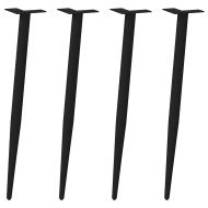 Крака за конзолна маса, конична форма, 4 бр., черни, 72-73 см, стомана