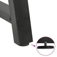 Крака за масичка за кафе, А-образни, 2 бр., антрацит, 70x(30-31) см, стомана