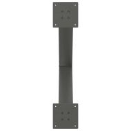 Крака за трапезна маса, X-образни, 3 бр., антрацит, 80x(72-73) см, стомана