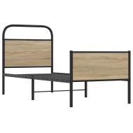 Рамка за легло без матрак 80x200 см дъб сонома инженерно дърво