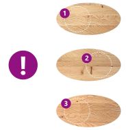 Плот за маса, 100x50x4 см, дъбово дърво масив, овална