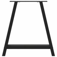 Крака за трапезарна маса, А-образни, 2 бр., черни, 70x(72-73) см, стомана
