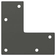 Крака за конзолна маса, конична форма, 4 бр., антрацит, 72-73 см, стомана