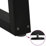 Крака за трапезна маса, V-образни, 2 бр., черни, 60 x (72-73,3) см, стомана