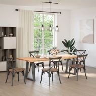 Крака за трапезна маса, V-образни, 2 бр., антрацит, 60x(72-73,3) см, стомана