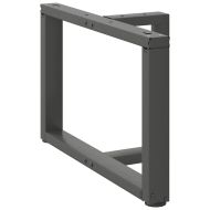 Крака за масичка за кафе, Т-образни, 2 бр., антрацит, 70x25x(42-43) см, стомана