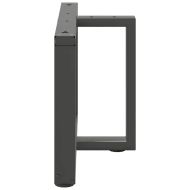 Крака за масичка за кафе, Т-образни, 2 бр., антрацит, 70x25x(42-43) см, стомана