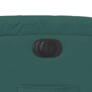 Електрически изправящ реклайнер стол, тъмнозелен, текстил