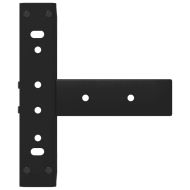 Крака за масичка за кафе, Т-образни, 2 бр., черни, 38x25x(42-43) см, стомана