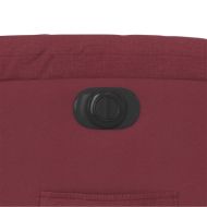 Електрически изправящ реклайнер стол, виненочервен, текстил