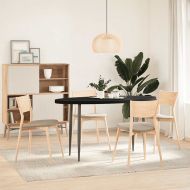 Плот за маса, тъмнокафяв, 140x60x4 см, дъб масив, овална