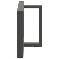 Крака за масичка за кафе, Т-образни, 2 бр., антрацит, 60x25x(42-43) см, стомана