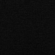 Люлеещ се стол с табуретка, черен, плат