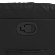 Реклайнер, черен, изкуствена кожа